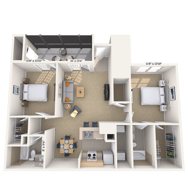 Floorplan image of unit 012416