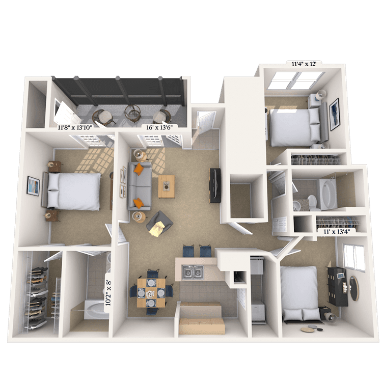 Floorplan image of unit 012514