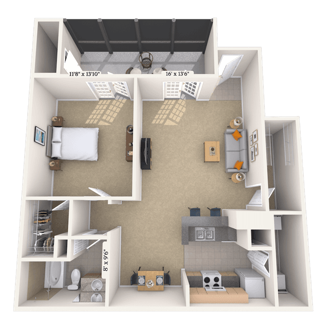 Floorplan image of unit 012716