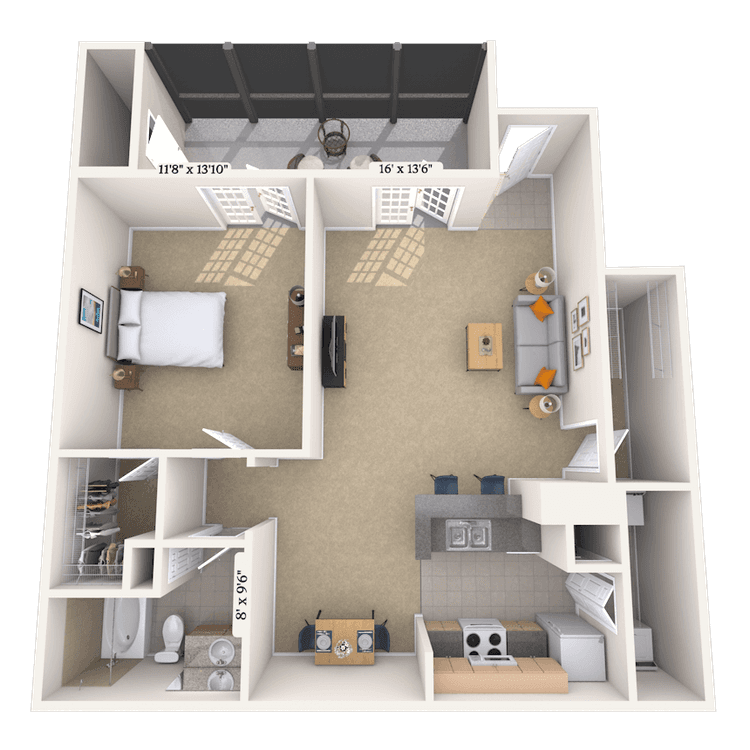 Floorplan image of unit 012817