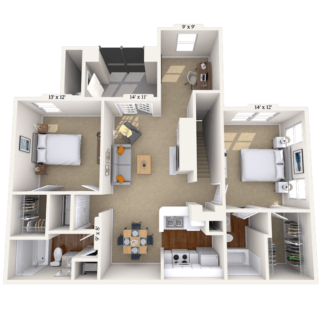 Floorplan image of unit 010227