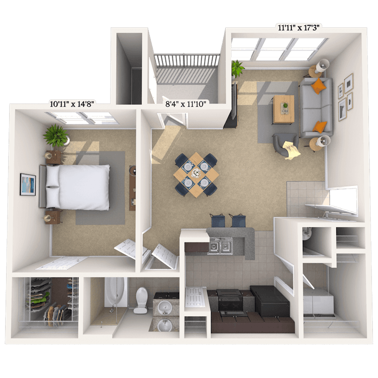 Floorplan image of unit 0101-211