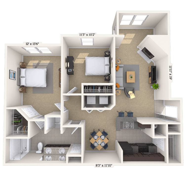 Floorplan image of unit 0808-107
