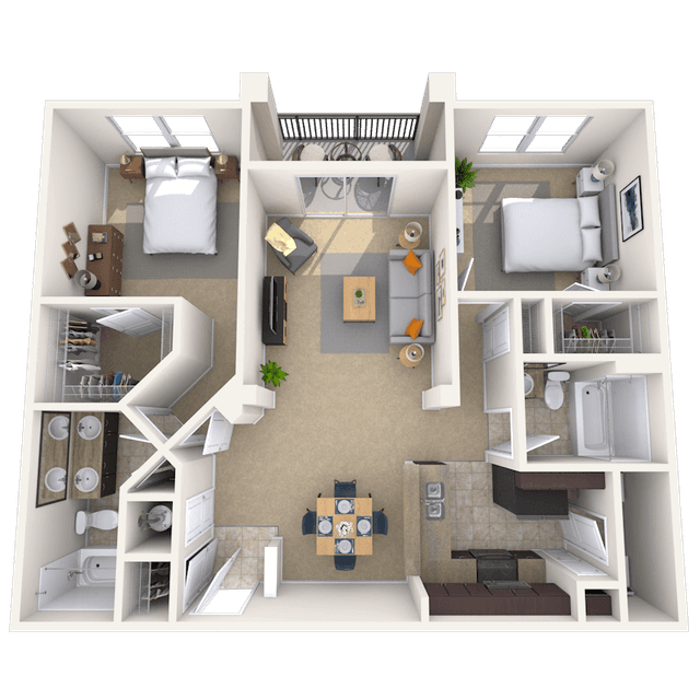 Floorplan image of unit 044303