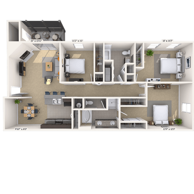 Floorplan image of unit PP101