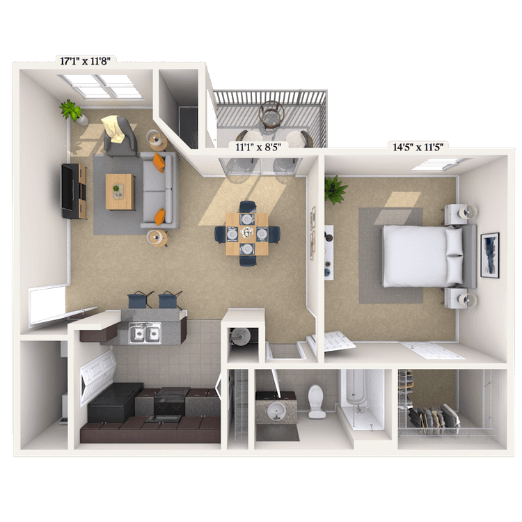 Floorplan image of unit CC104