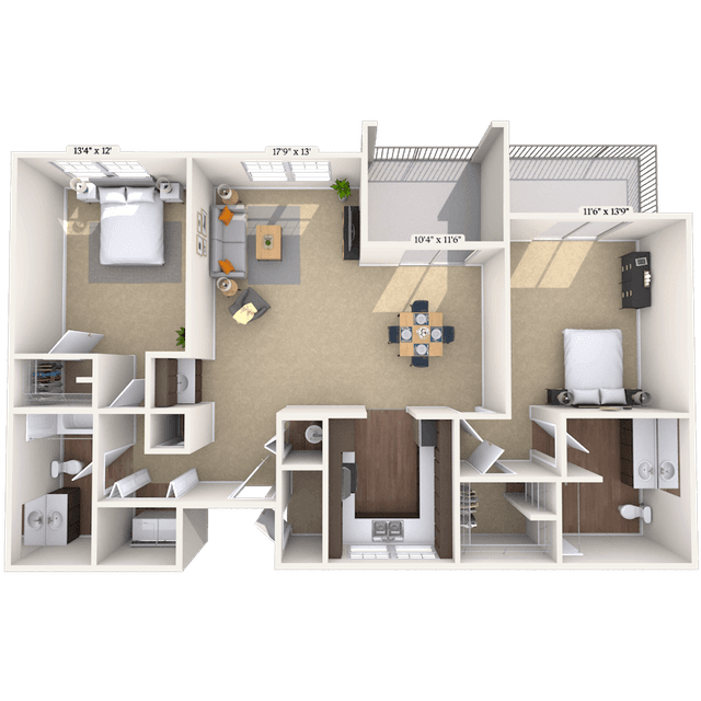 Floorplan image of unit 01055