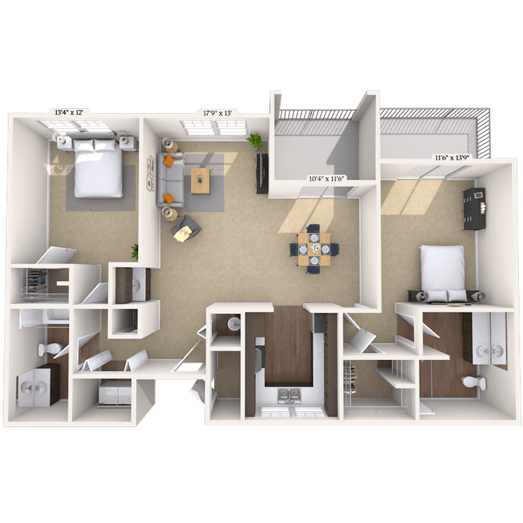 Floorplan image of unit 01129