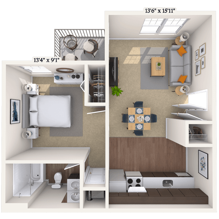 Floorplan image of unit 121204
