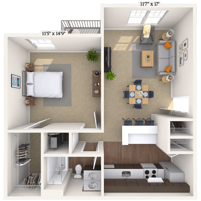 Floorplan image of unit 080807