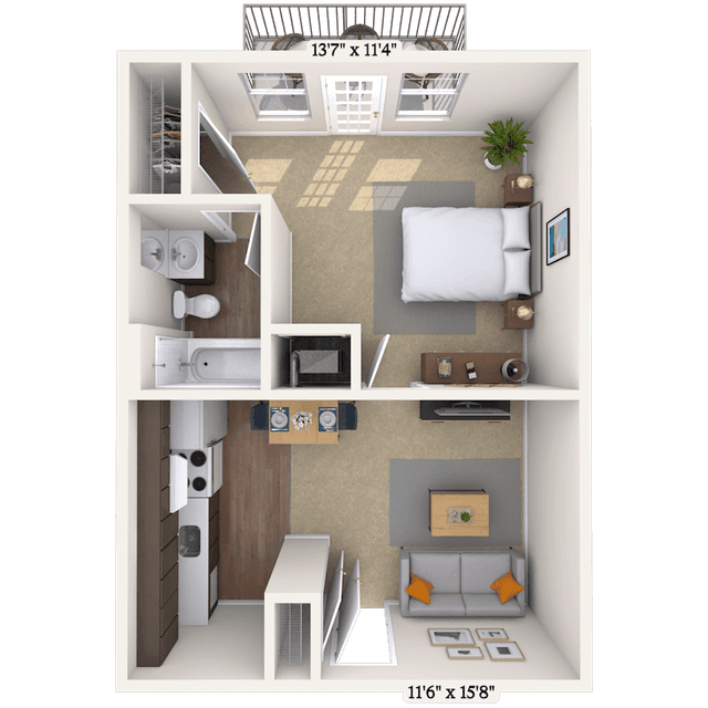 Floorplan image of unit 070716
