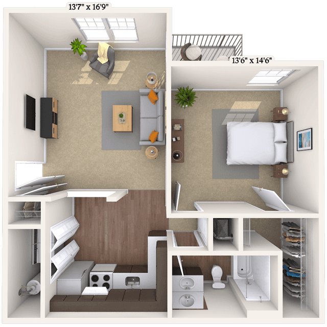 Floorplan image of unit 131313