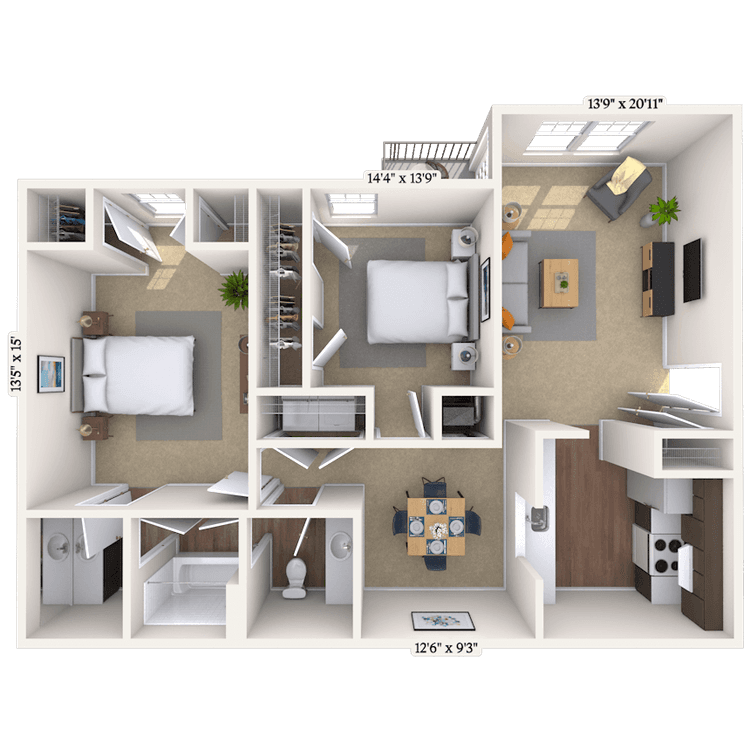 Floorplan image of unit 161605