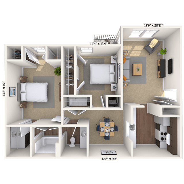 Floorplan image of unit 161616