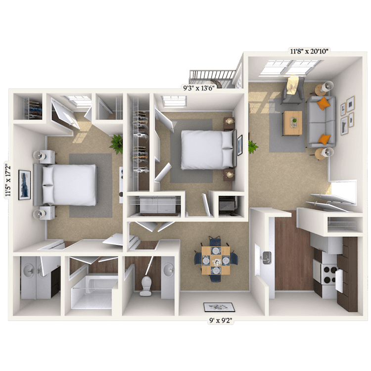 Floorplan image of unit 111102