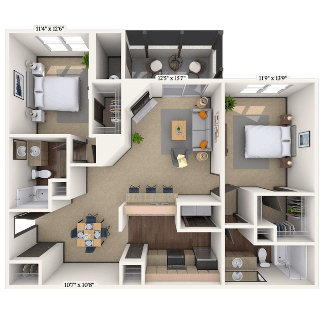 Floorplan image of unit 01273