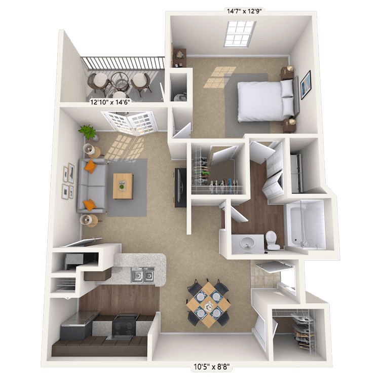 Floorplan image of unit 010633