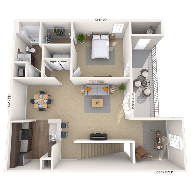 Floorplan image of unit 010828
