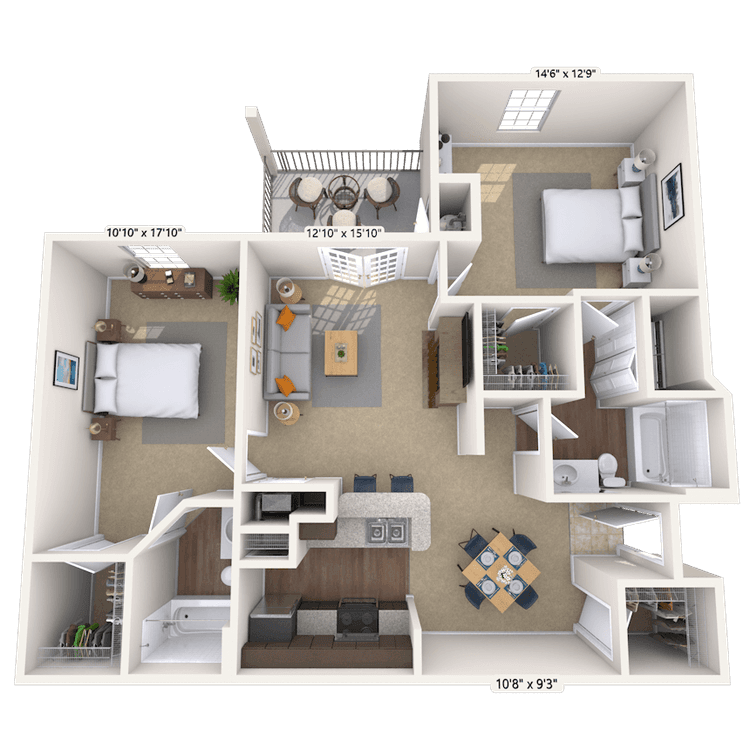 Floorplan image of unit 010923