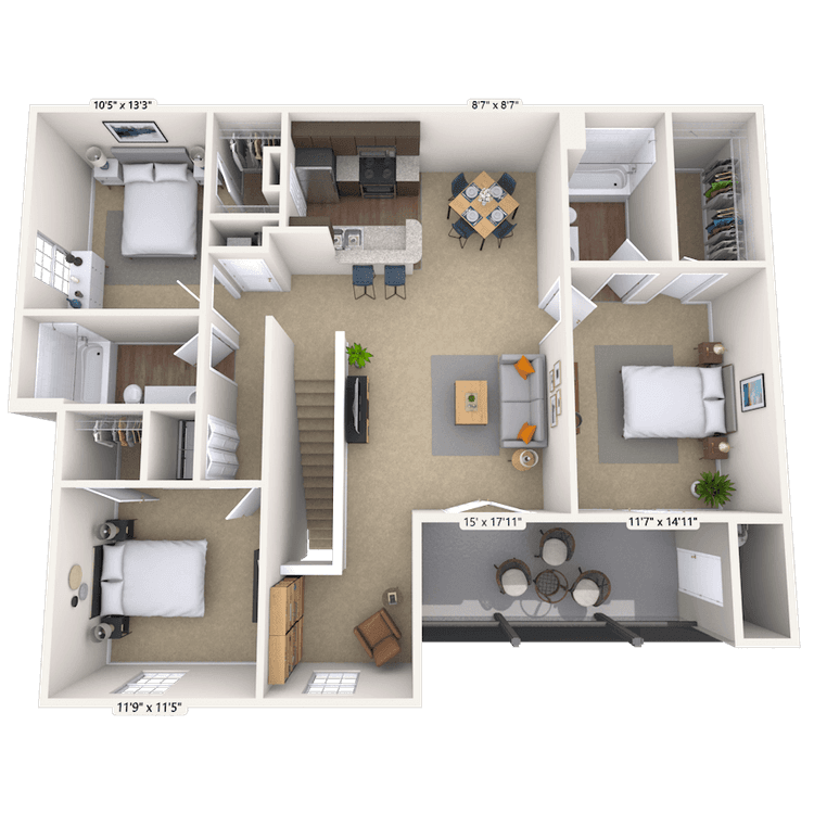 Floorplan image of unit 010928