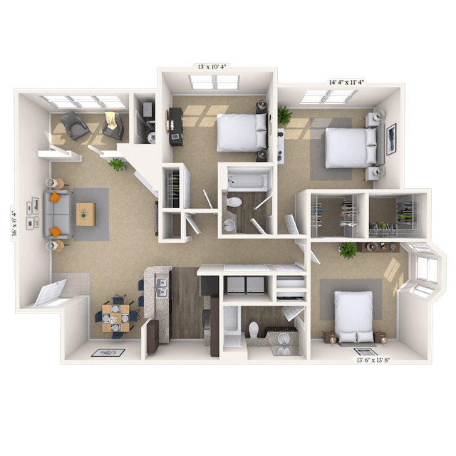 Floorplan image of unit 01121
