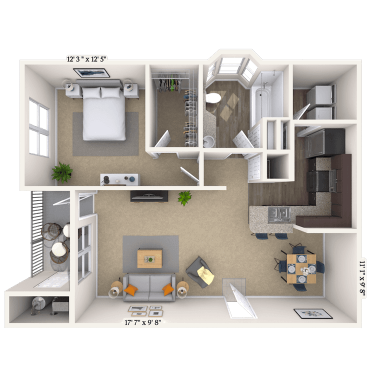 Floorplan image of unit 03313