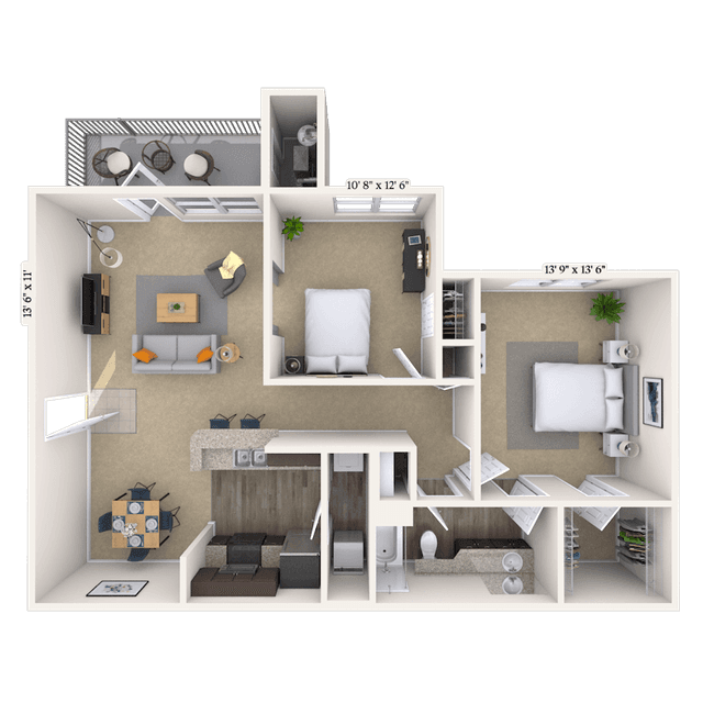 Floorplan image of unit 03314