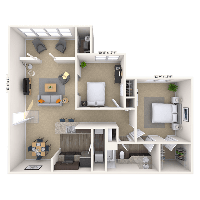 Floorplan image of unit 09907