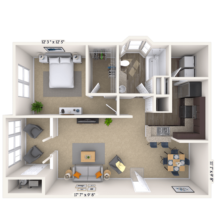 Floorplan image of unit 101012