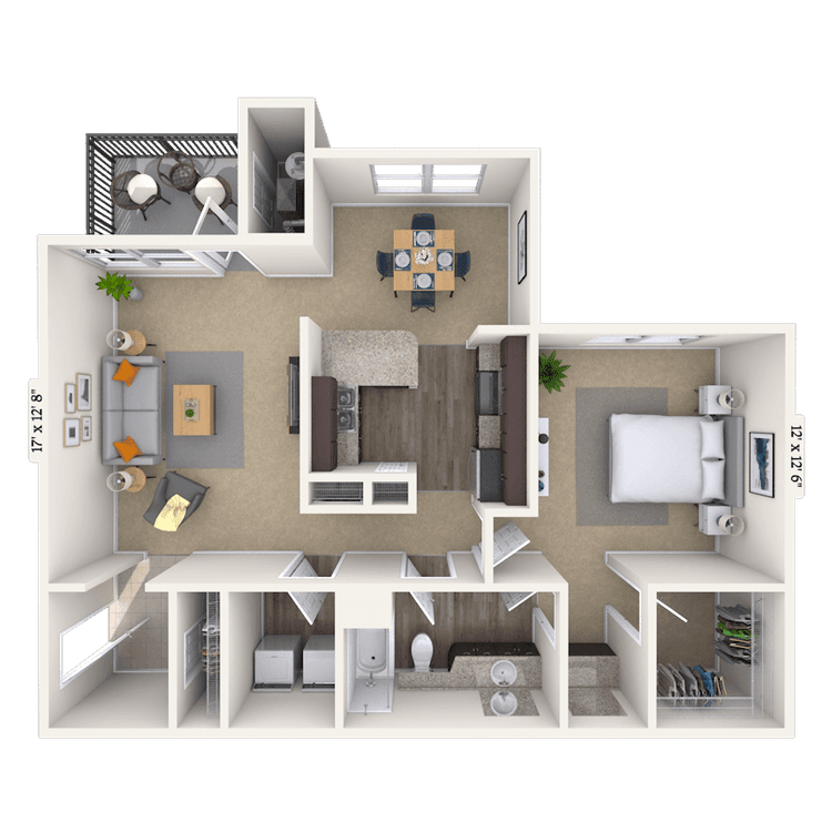 Floorplan image of unit 151517