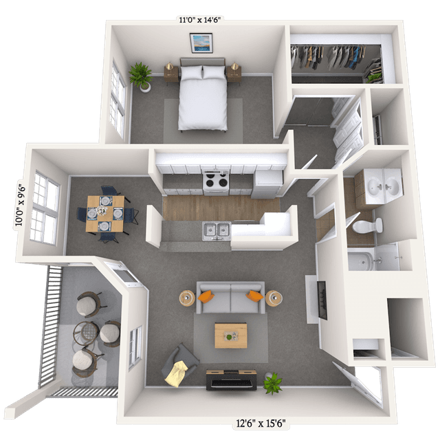 Floorplan image of unit 03302
