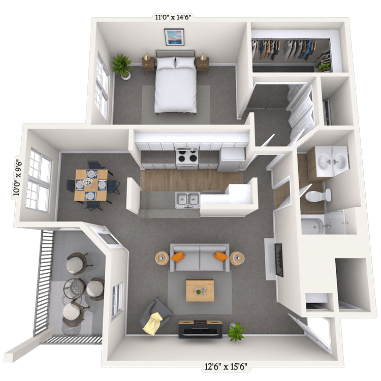 Floorplan image of unit 03319