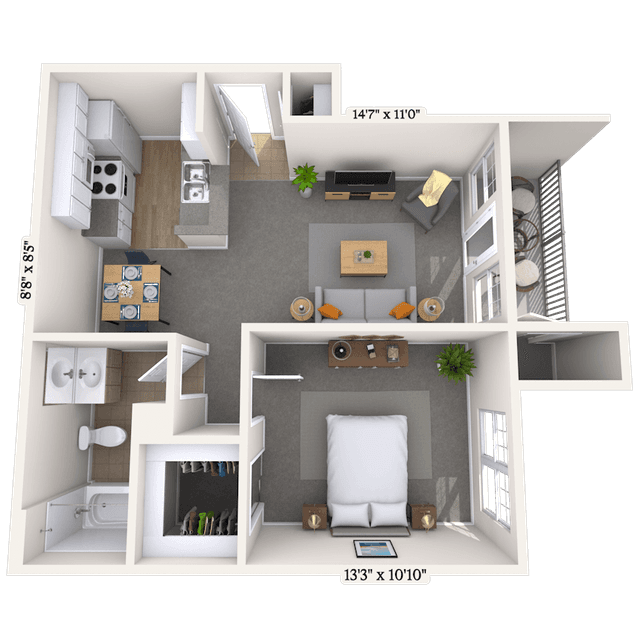 Floorplan image of unit 06614