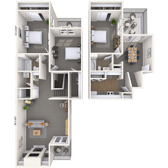 Floorplan image of unit CB951-1