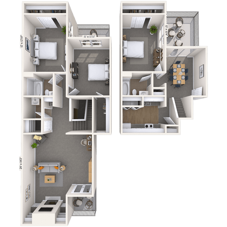 Floorplan image of unit WR958-1