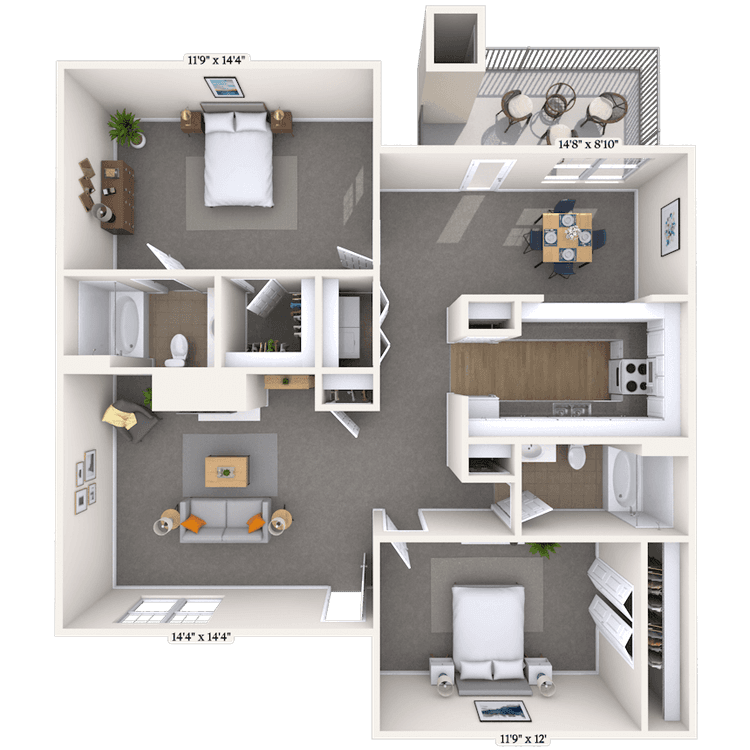 Floorplan image of unit WR990-2