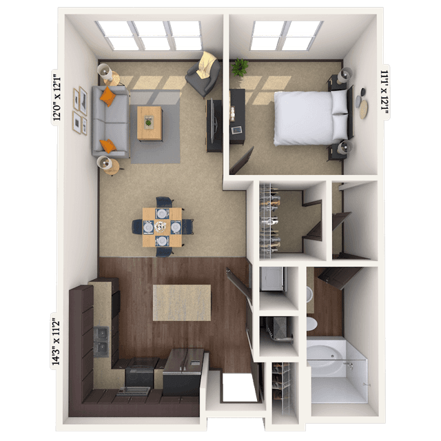 Floorplan image of unit 033-3409