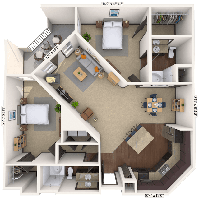 Floorplan image of unit 044-4112