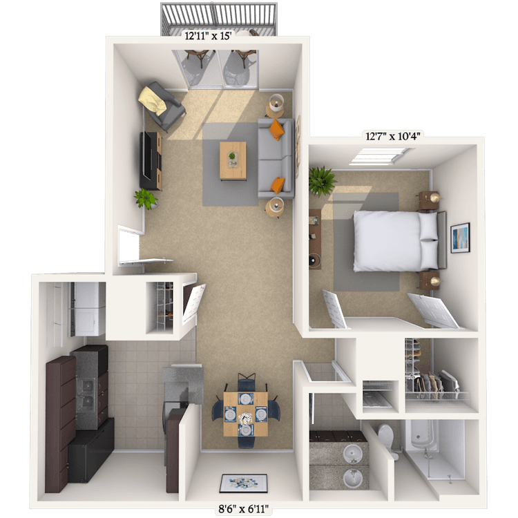 Floorplan image of unit PC15753