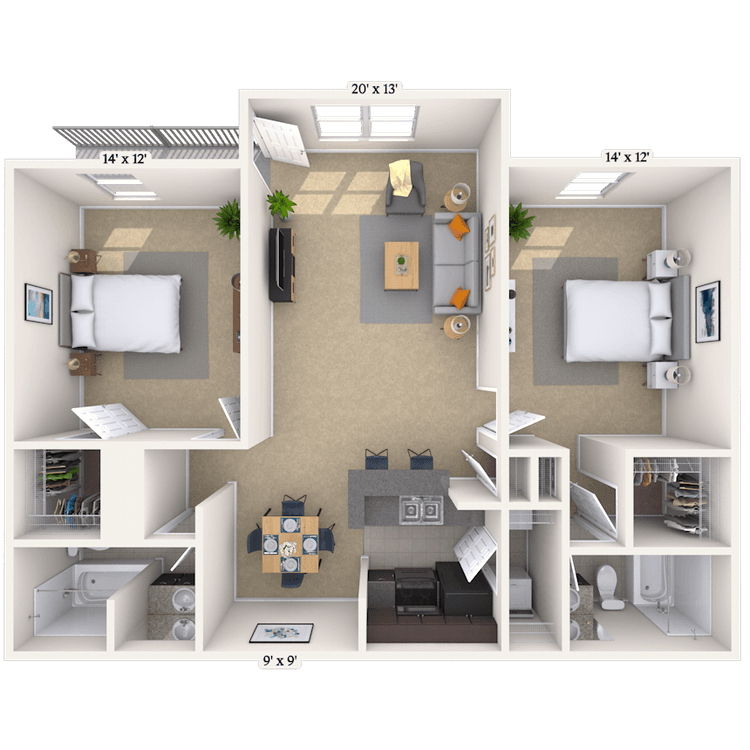 Floorplan image of unit PC15871