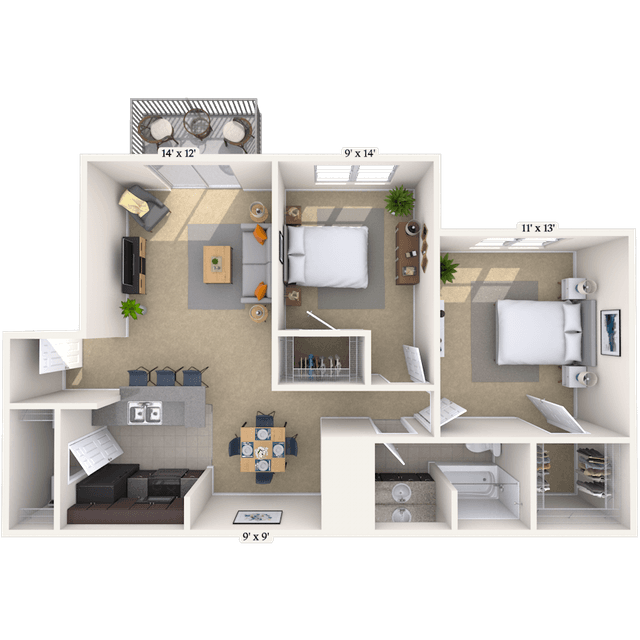 Floorplan image of unit WR66983