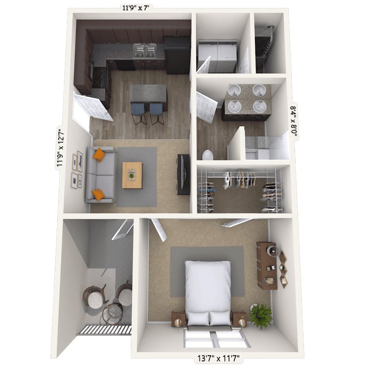 Floorplan image of unit 04-101