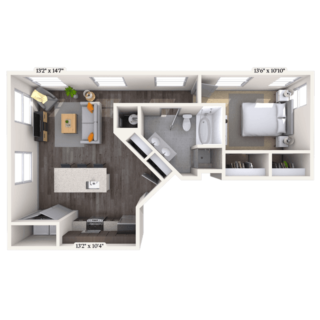 Floorplan image of unit 2402-418