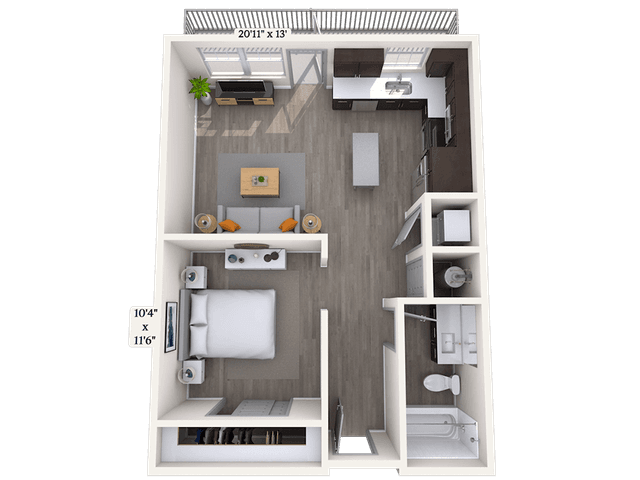 Floorplan image of unit 125
