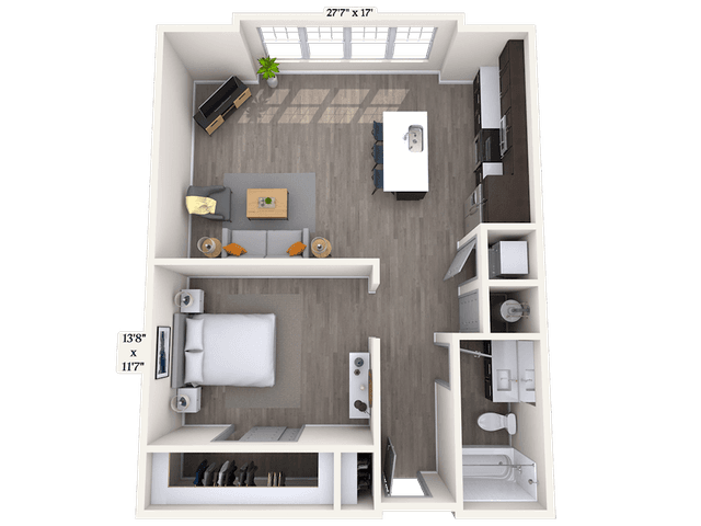 Floorplan image of unit 415