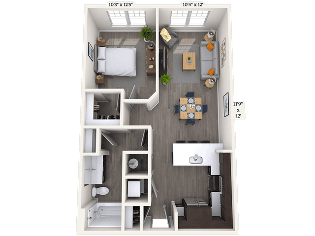 Floorplan image of unit 627