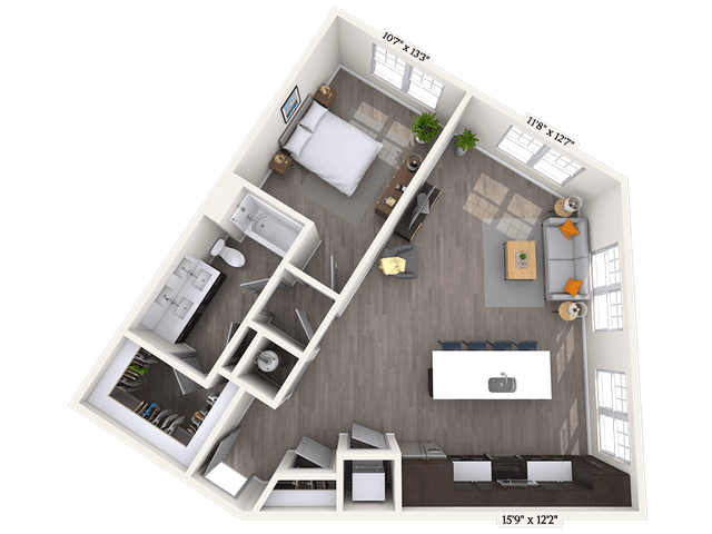 Floorplan image of unit 449