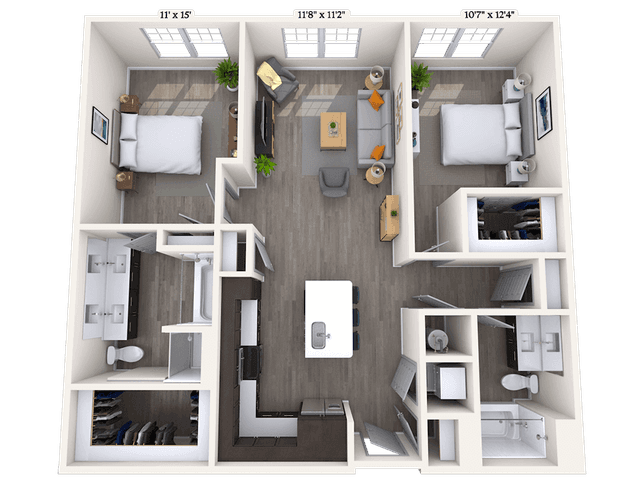 Floorplan image of unit 520