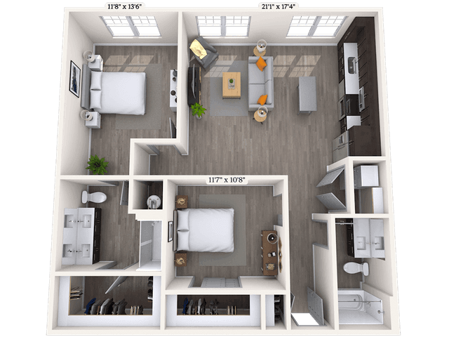 Floorplan image of unit 101