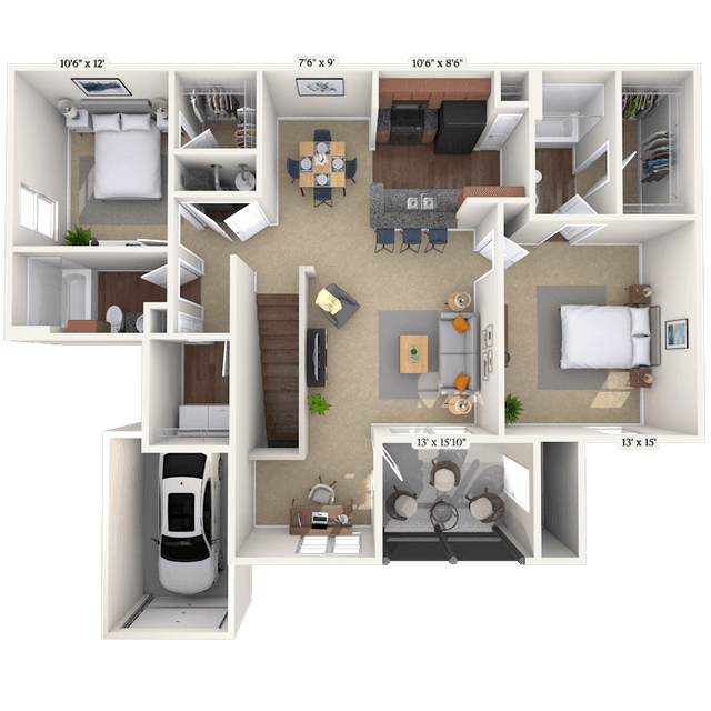 Floorplan image of unit II 39-18118